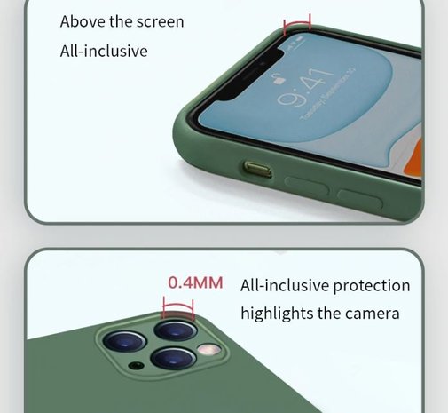 ShieldCase® Shieldcase Siliconen hoesje met camera bescherming iPhone 11 Pro Max (donkergroen)