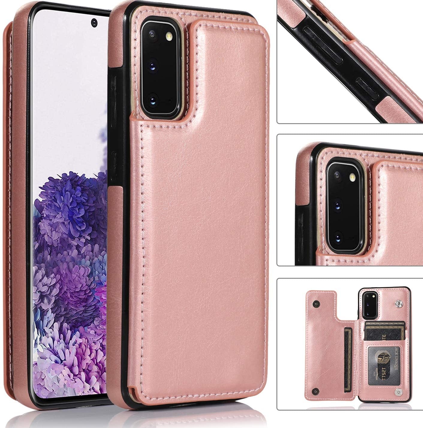 Skiën Weg huis satelliet Wallet Case Samsung S20 (roze) - Phone-Factory