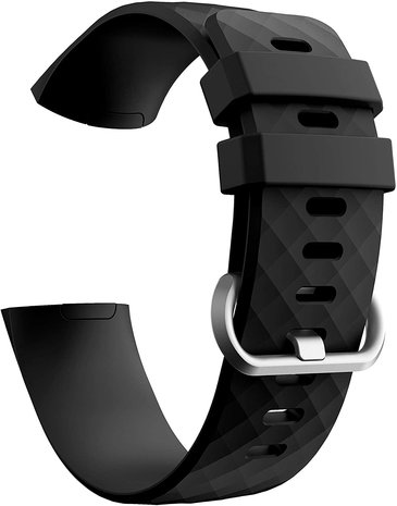 Fitbit Charge 4 silicone band (zwart)