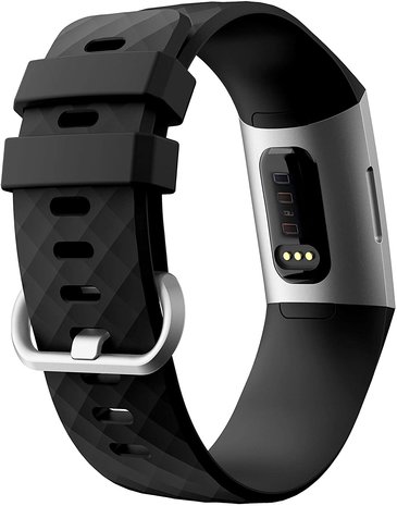 Fitbit Charge 4 silicone band (zwart)