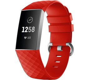 Fitbit Charge 4 silicone band (rood)