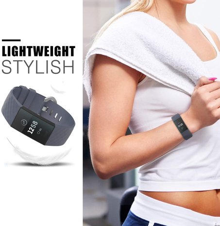 Fitbit Charge 4 silicone band (grijsblauw)