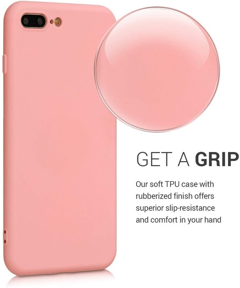 ShieldCase® Shieldcase Siliconen hoesje met camera bescherming iPhone 7 Plus / 8 Plus (roze)