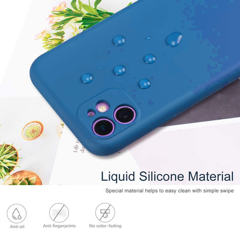 ShieldCase® Shieldcase Siliconen hoesje met camera bescherming iPhone 11 (blauw)