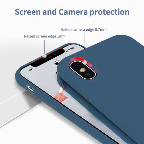 ShieldCase® Shieldcase Silicone case iPhone X (donkerblauw)