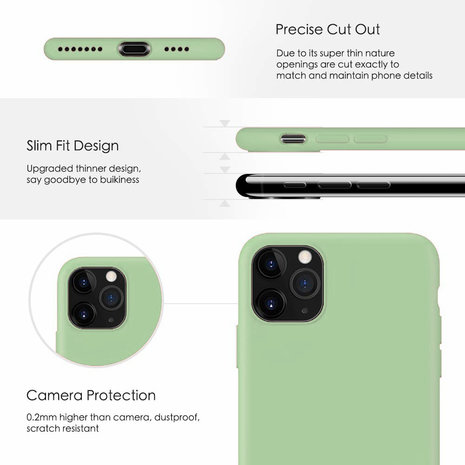 ShieldCase® ShieldCase Silicone case iPhone 11 Pro Max (lichtgroen)