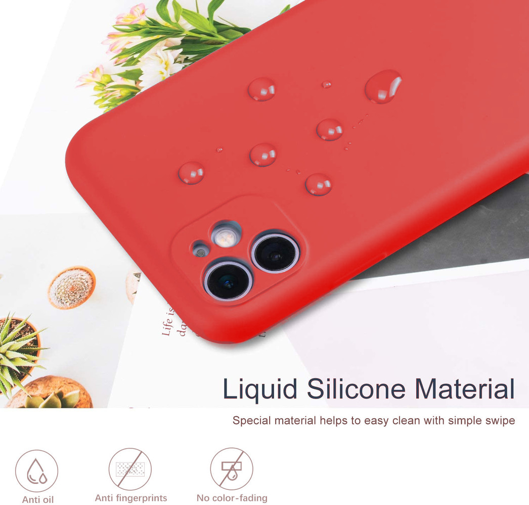 ShieldCase® Shieldcase Siliconen hoesje met camera bescherming iPhone 11 (rood)