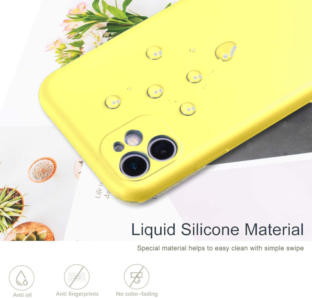 ShieldCase® Shieldcase Siliconen hoesje met camera bescherming iPhone 11 (geel)