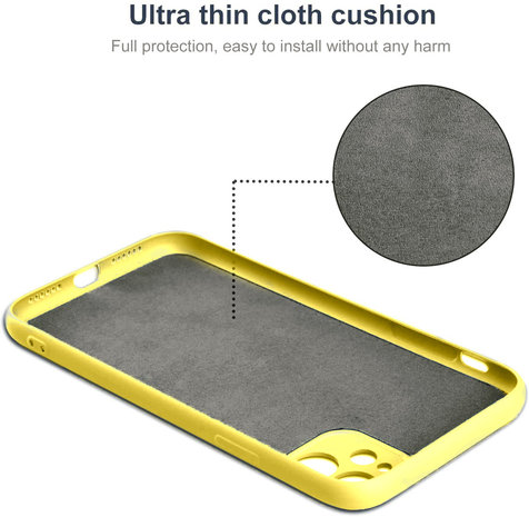 ShieldCase® Shieldcase Siliconen hoesje met camera bescherming iPhone 11 (geel)