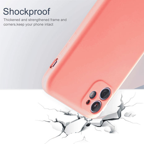 ShieldCase® Shieldcase Siliconen hoesje met camera bescherming iPhone 11 (roze)