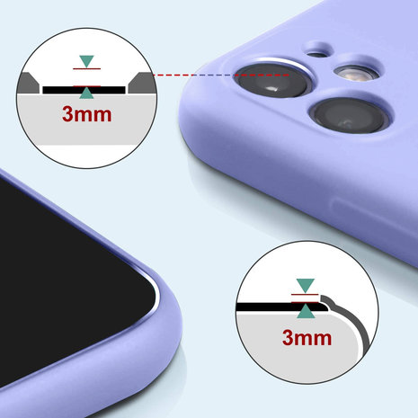 ShieldCase® Shieldcase Siliconen hoesje met camera bescherming iPhone 11 (paars)