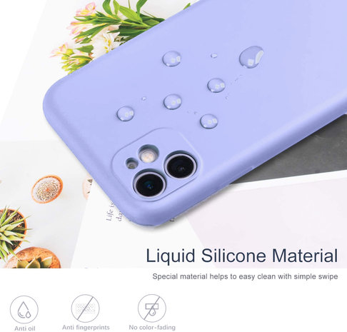 ShieldCase® Shieldcase Siliconen hoesje met camera bescherming iPhone 11 (paars)