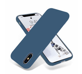 ShieldCase® Silicone case iPhone X / Xs (donkerblauw)