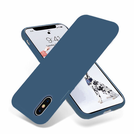 ShieldCase Shieldcase Silicone case iPhone X donkerblauw