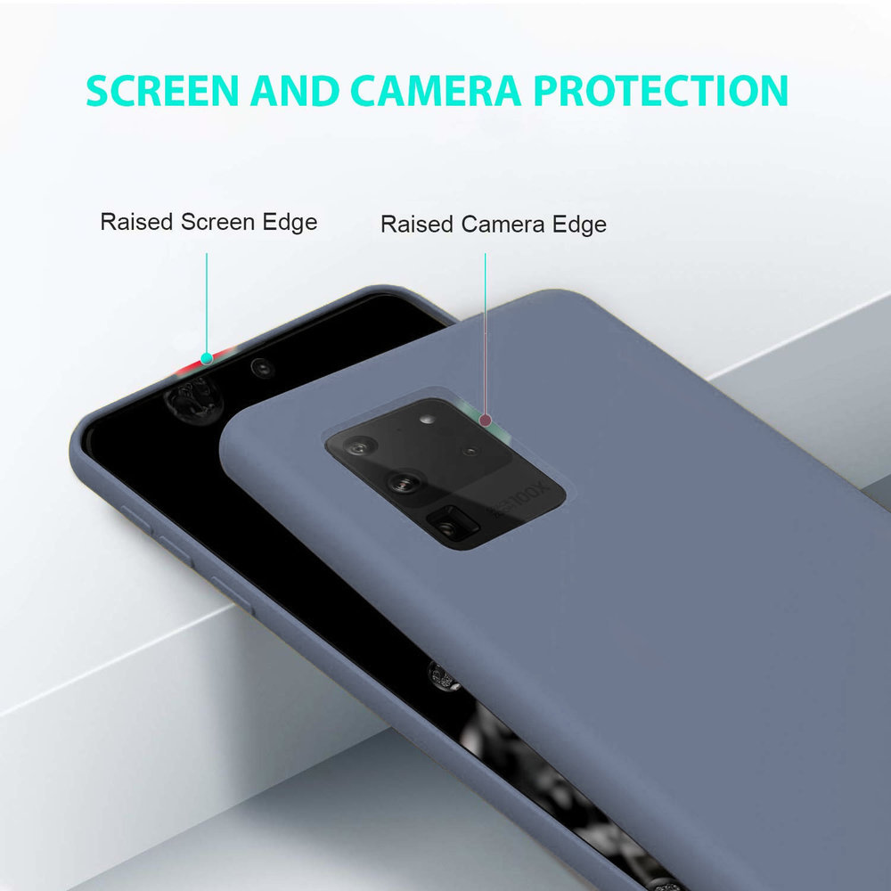 ShieldCase® Shieldcase siliconen hoesje Samsung Galaxy S20 Ultra (lavendel grijs)