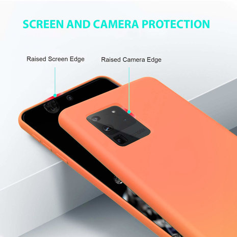 ShieldCase® Shieldcase siliconen hoesje Samsung Galaxy S20 Ultra (oranje)