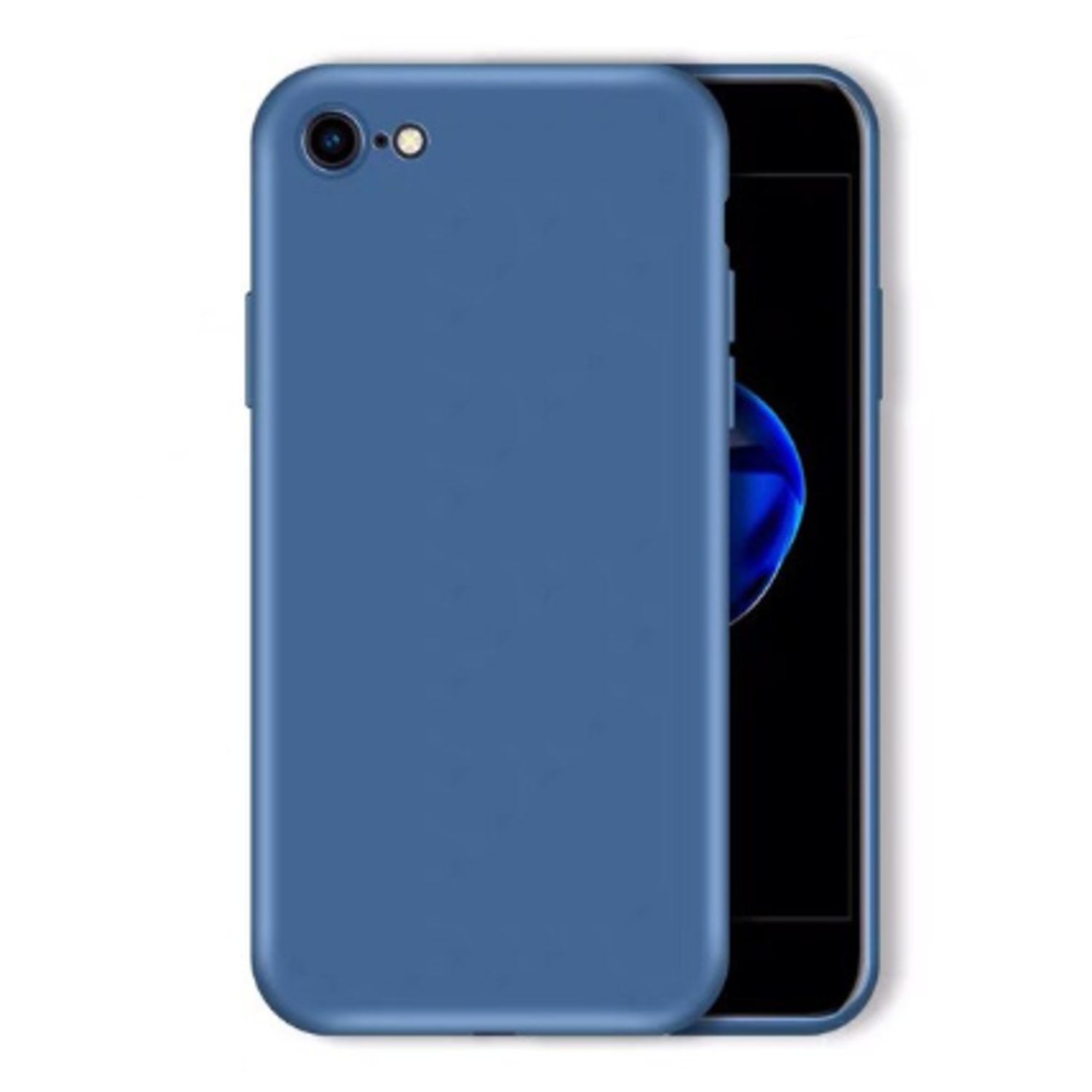 zweep onbekend lens Siliconen hoesje met camera bescherming iPhone 7 / 8 (blauw) - Phone-Factory