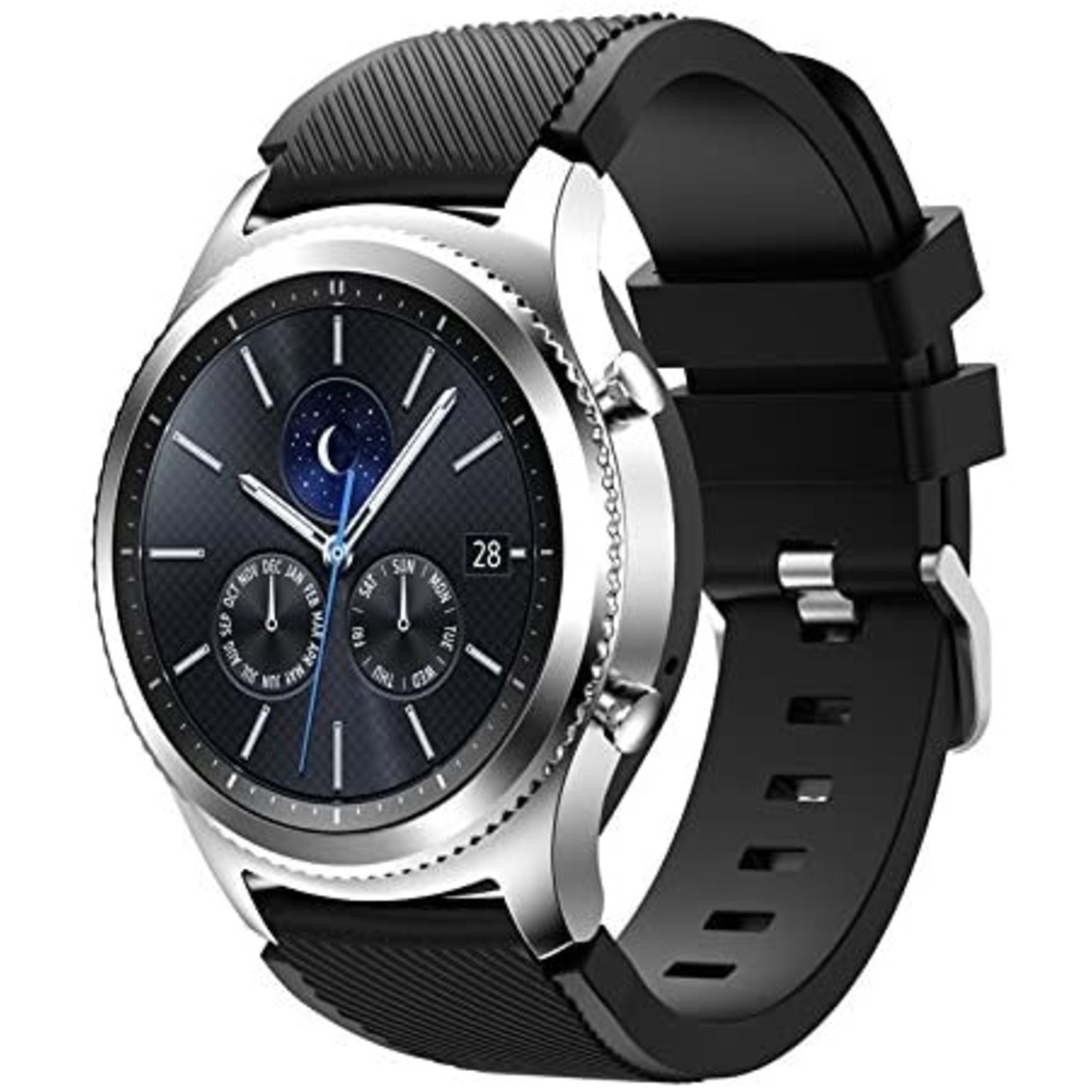 Samsung Gear S3 siliconen bandje (zwart) - Phone-Factory