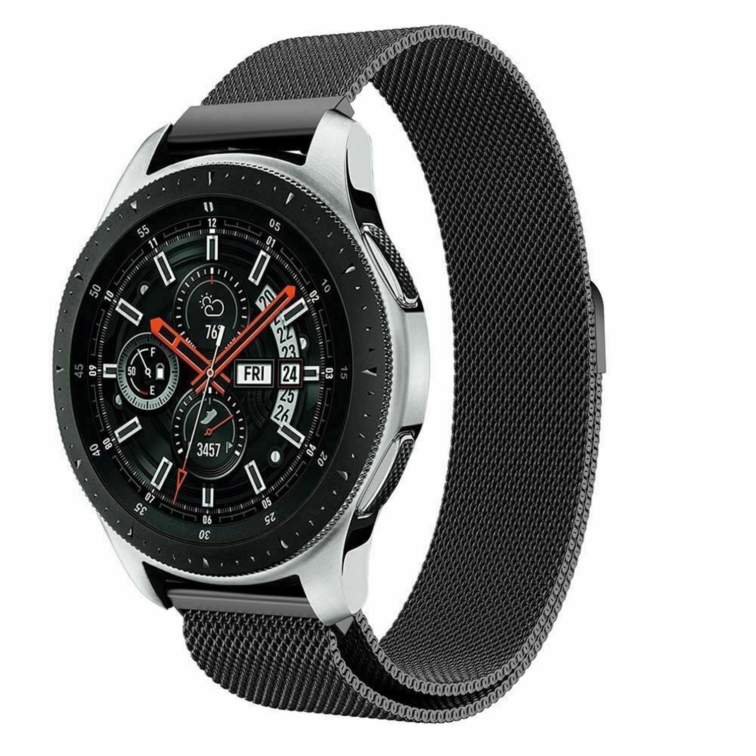 Samsung Galaxy Watch Milanese band (zwart) - Phone-Factory