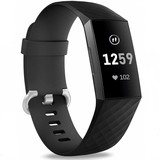 Fitbit Charge 3 silicone band (zwart)