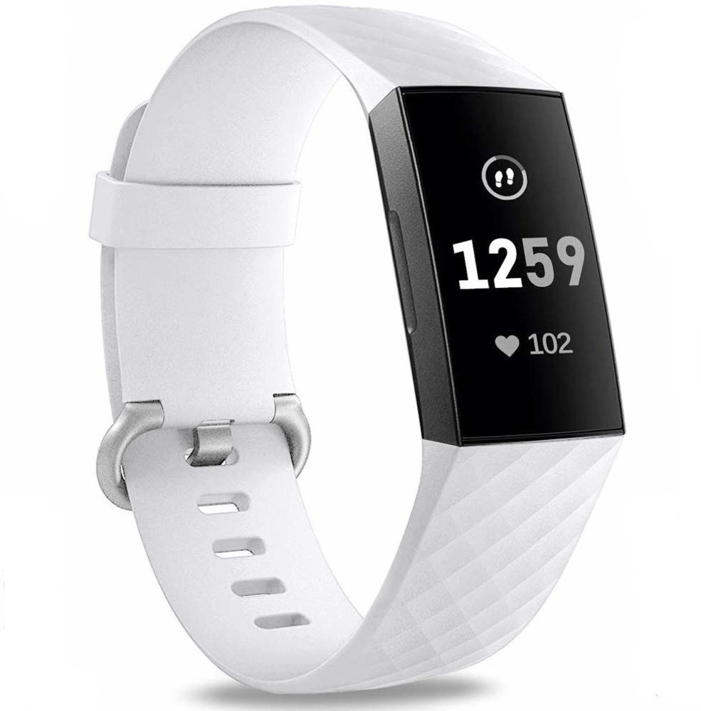 Fitbit Charge 3 silicone band (wit)