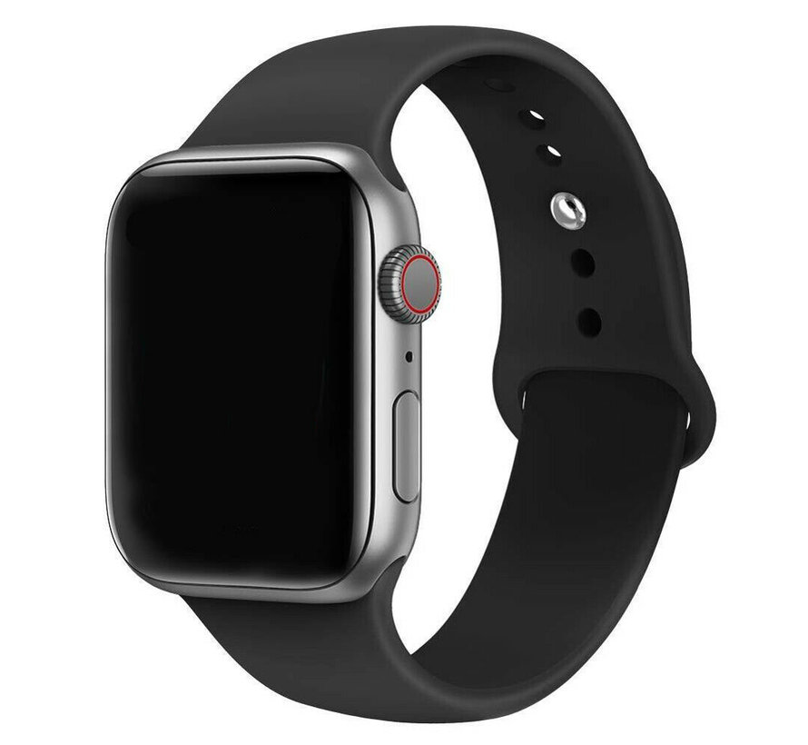 Apple Watch silicone sport band (zwart)