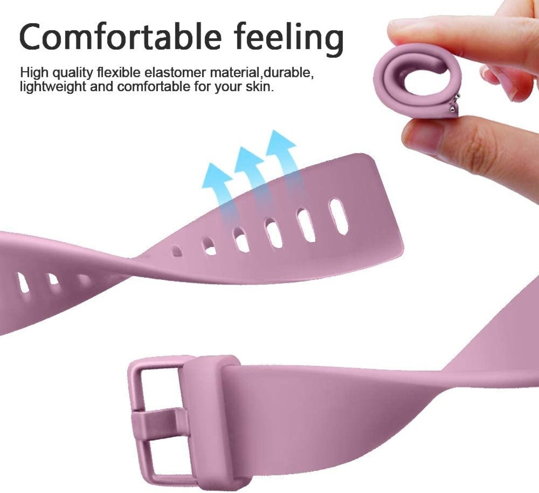 Fitbit Versa silicone band (oud-roze)