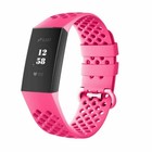 Fitbit Charge 4 siliconen bandje met gaatjes (roze)