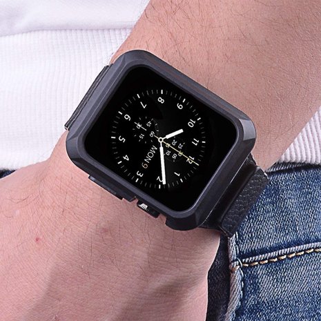 Apple Watch silicone shockproof case (zwart)