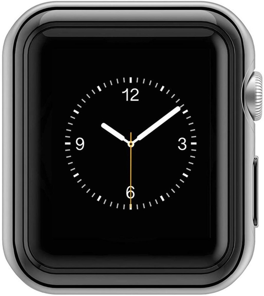 Apple Watch silicone case (zwart-metalic)