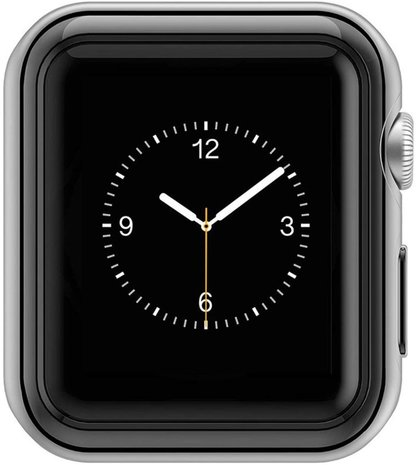Apple Watch silicone case (zwart-metalic)