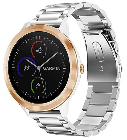 Garmin Vivoactive 3 stalen bandje (zilver) Garmin Vivoactive 3 stalen bandje (zilver)