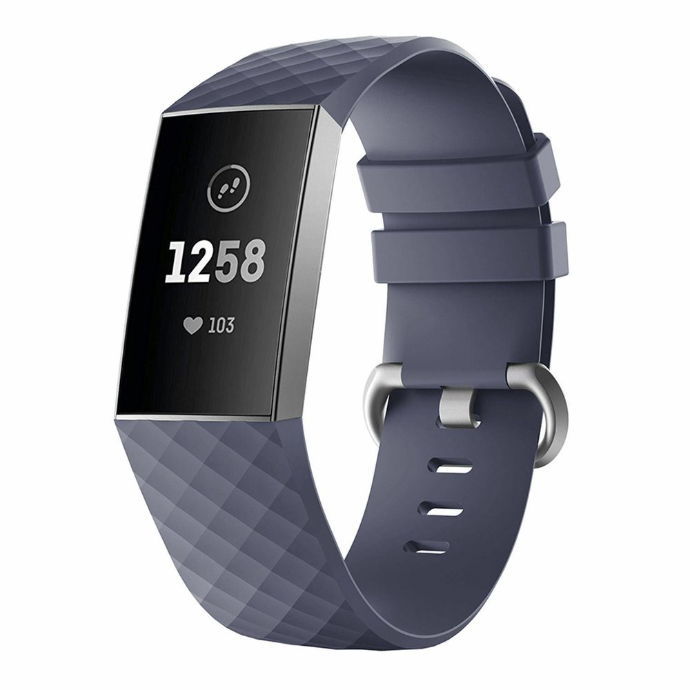 Fitbit Charge 4 silicone band (grijsblauw)