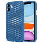ShieldCase® Shieldcase siliconen hoesje met gaatjes iPhone 11 (donkerblauw)