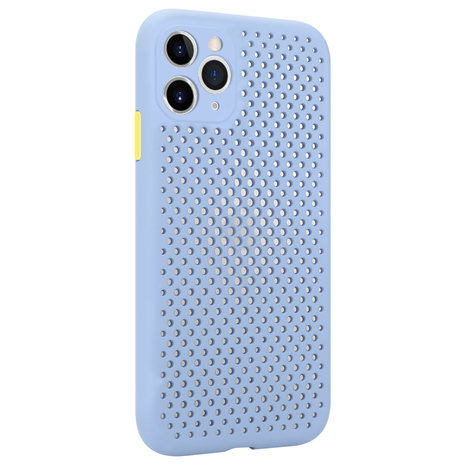 ShieldCase® Shieldcase siliconen hoesje met gaatjes iPhone 11 Pro (lichtpaars)
