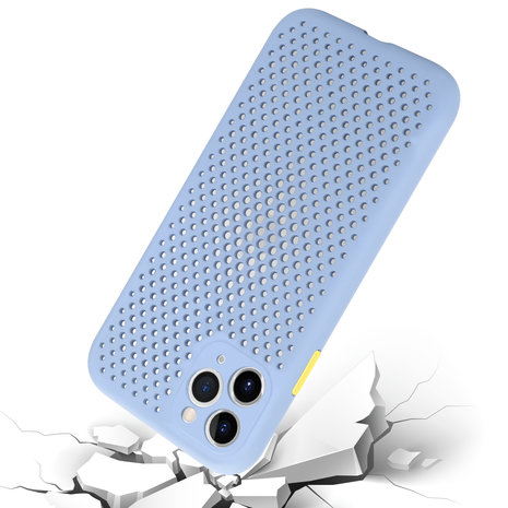 ShieldCase® Shieldcase siliconen hoesje met gaatjes iPhone 11 Pro (lichtpaars)
