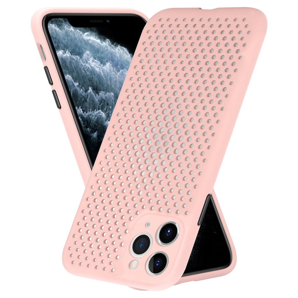 ShieldCase® Shieldcase siliconen hoesje met gaatjes iPhone 11 Pro (roze)
