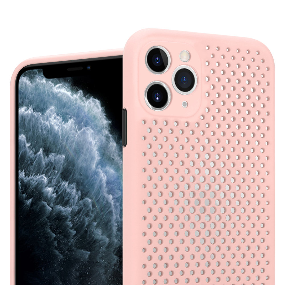 ShieldCase® Shieldcase siliconen hoesje met gaatjes iPhone 11 Pro (roze)