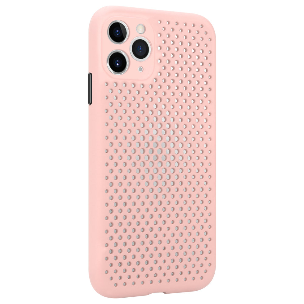 ShieldCase® Shieldcase siliconen hoesje met gaatjes iPhone 11 Pro Max (roze)