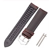 Samsung Galaxy Watch leren silicone band (zwart/bruin) Samsung Galaxy Watch leren silicone band (zwart/bruin)