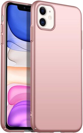 ShieldCase® ShieldCase Ultra thin case iPhone 11 (roze) met Privacy Glas