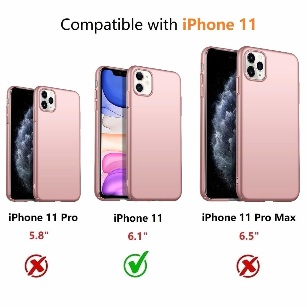 ShieldCase® ShieldCase Ultra thin case iPhone 11 (roze) met Privacy Glas