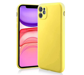 ShieldCase® Siliconen hoesje met camera bescherming iPhone 11 (geel) + Privacy Glass