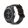 Samsung Galaxy Watch leren silicone band (zwart/bruin) Samsung Galaxy Watch leren silicone band (zwart/bruin)