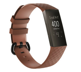 Fitbit Charge 3 silicone band (bruin)
