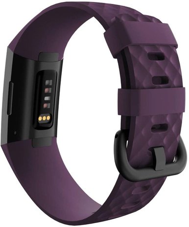 Fitbit Charge 4 silicone band (paars)