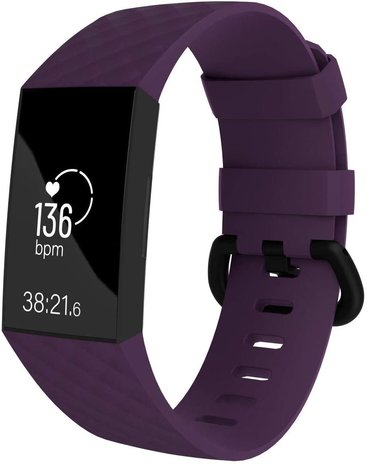 Fitbit Charge 4 silicone band (paars)