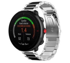 Polar Vantage M stalen band (zilver/zwart) Polar Vantage M stalen band (zilver/zwart)