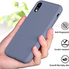 ShieldCase® ShieldCase Silicone case iPhone Xr (lavendel grijs) + glazen screen protector