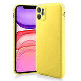 ShieldCase® Siliconen hoesje met camera bescherming iPhone 11 (geel) met GLASS